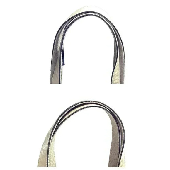 Storksak Noa Leather Diaper Bag Gray Crossbody Strap Double Handles Changing Pad - Picture 10 of 11